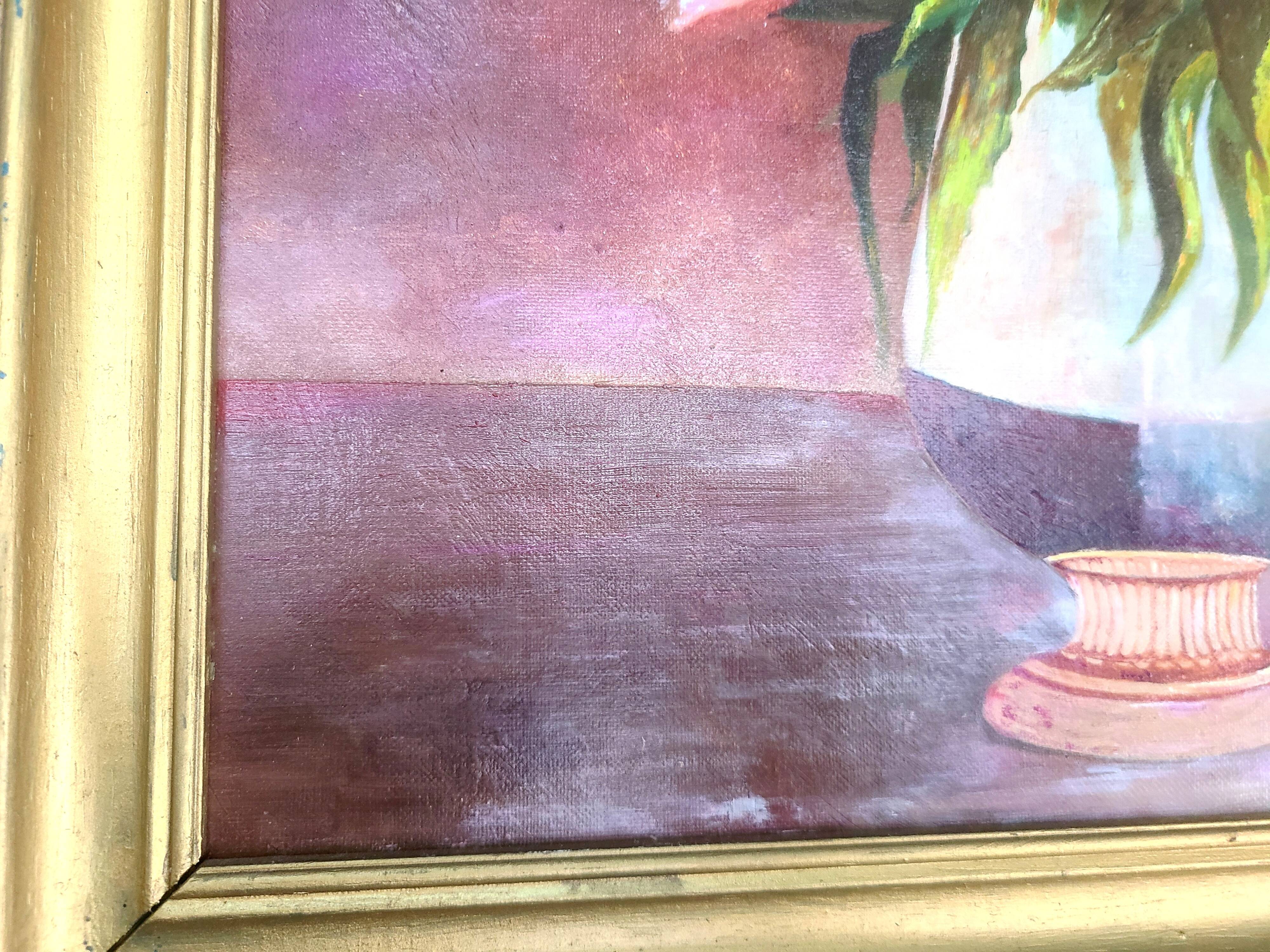 Still life with a bouquet of flowers.