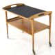 mid century modern wooden Trolley with removable tray