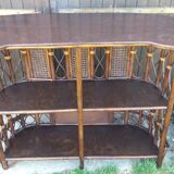 Rattan and bamboo bar