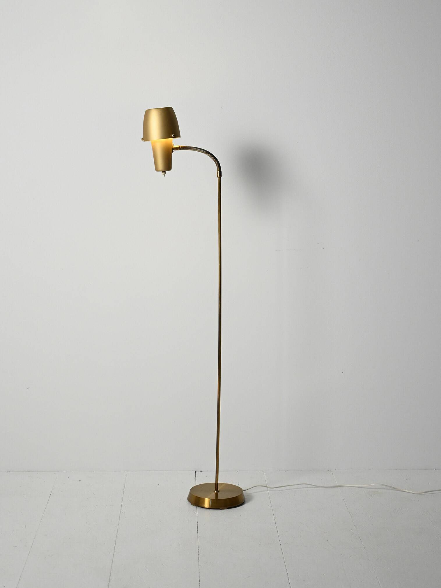 Scandinavian brass floor lamp, 1950s/60s