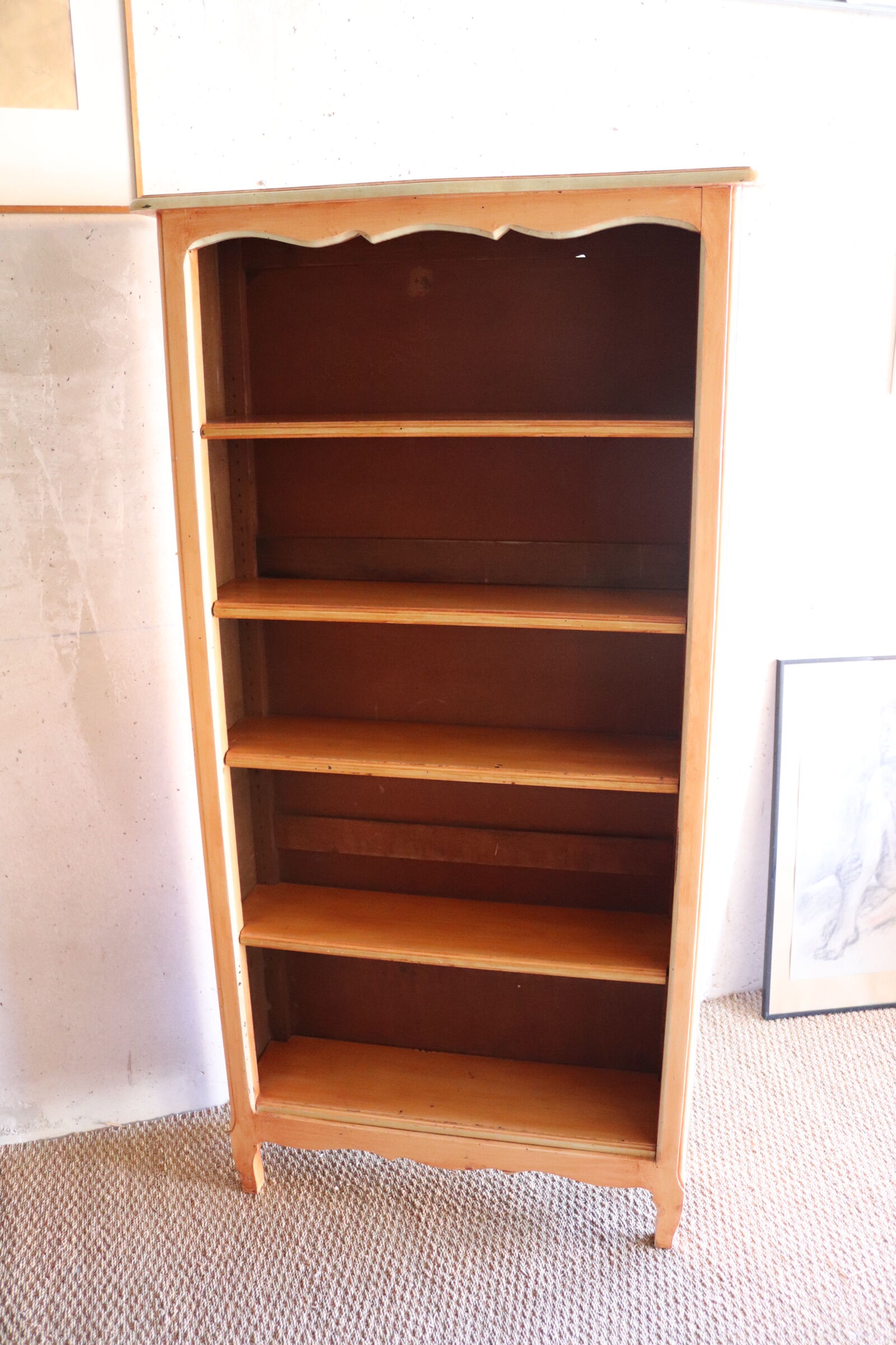 Antique solid wood bookcase