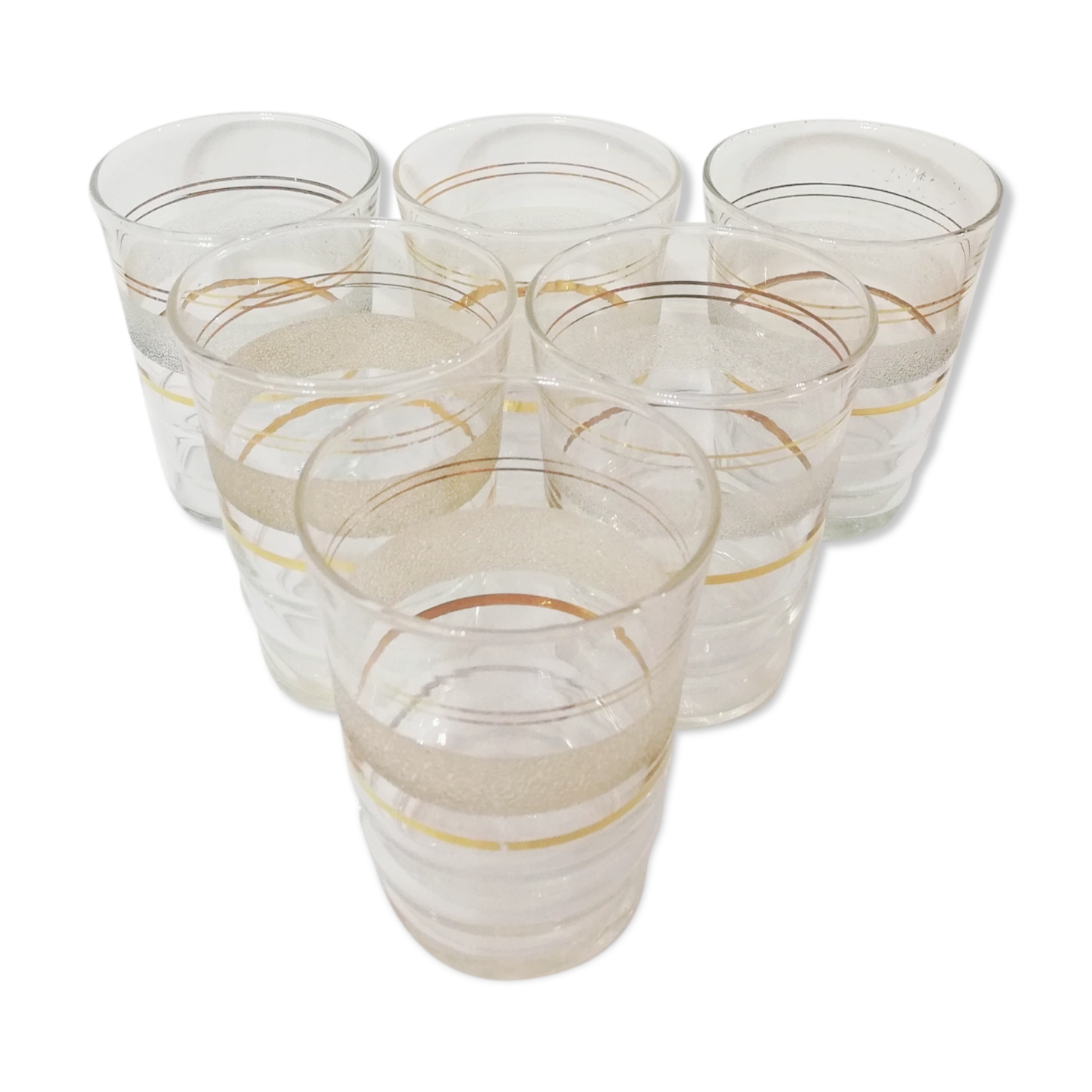 Set of 6 granite glasses 12cl