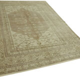 Hand-Knotted Persian One of a Kind 1970s 200 cm x 264 cm Beige Wool Carpet