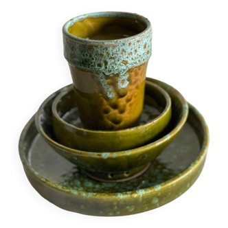 3 handmade bowls and a cup, Morocco