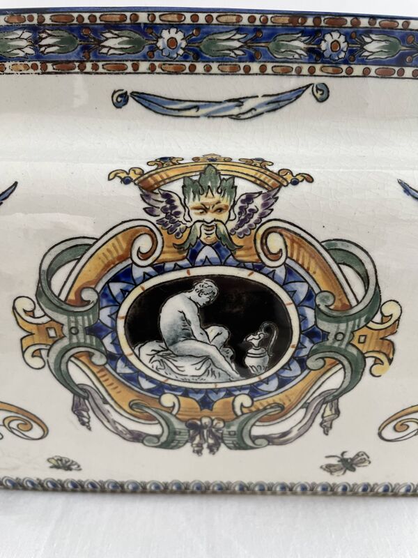 Jardinière, cache pot en faïence de Gien