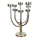 Vintage Habitat chandelier in stainless steel, 9 branches