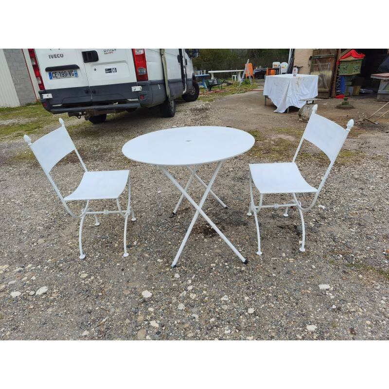 Wrought iron garden furniture