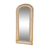Rattan foot mirror with braces H:2m