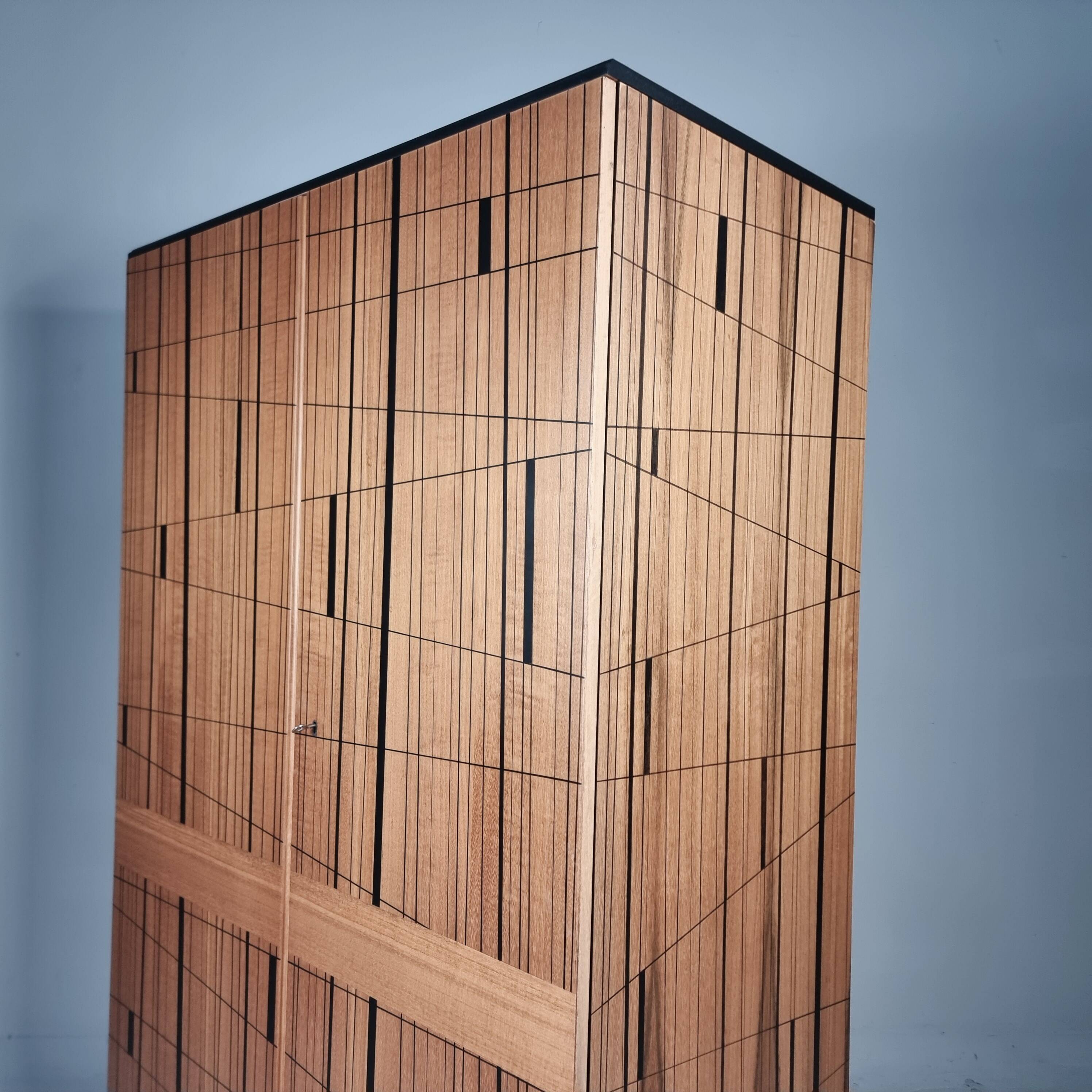 Vintage Wardrobe in Beech, 1970s