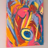 Acrylic on canvas trumpeter A.Ferraris