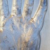 Trinket bowl hand print in 1970s aluminum