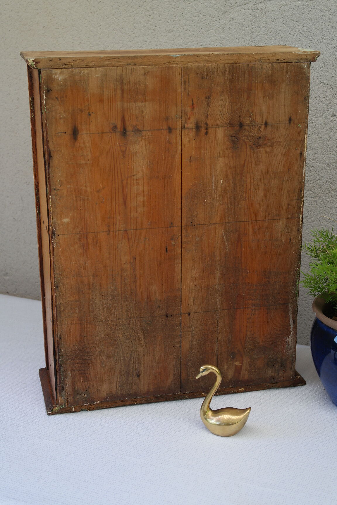 Country wall display in old walnut wood