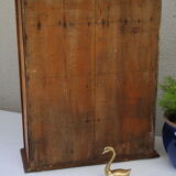 Country wall display in old walnut wood