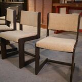 Ensemble de 6 chaises CASALA en chêne foncé 1970's