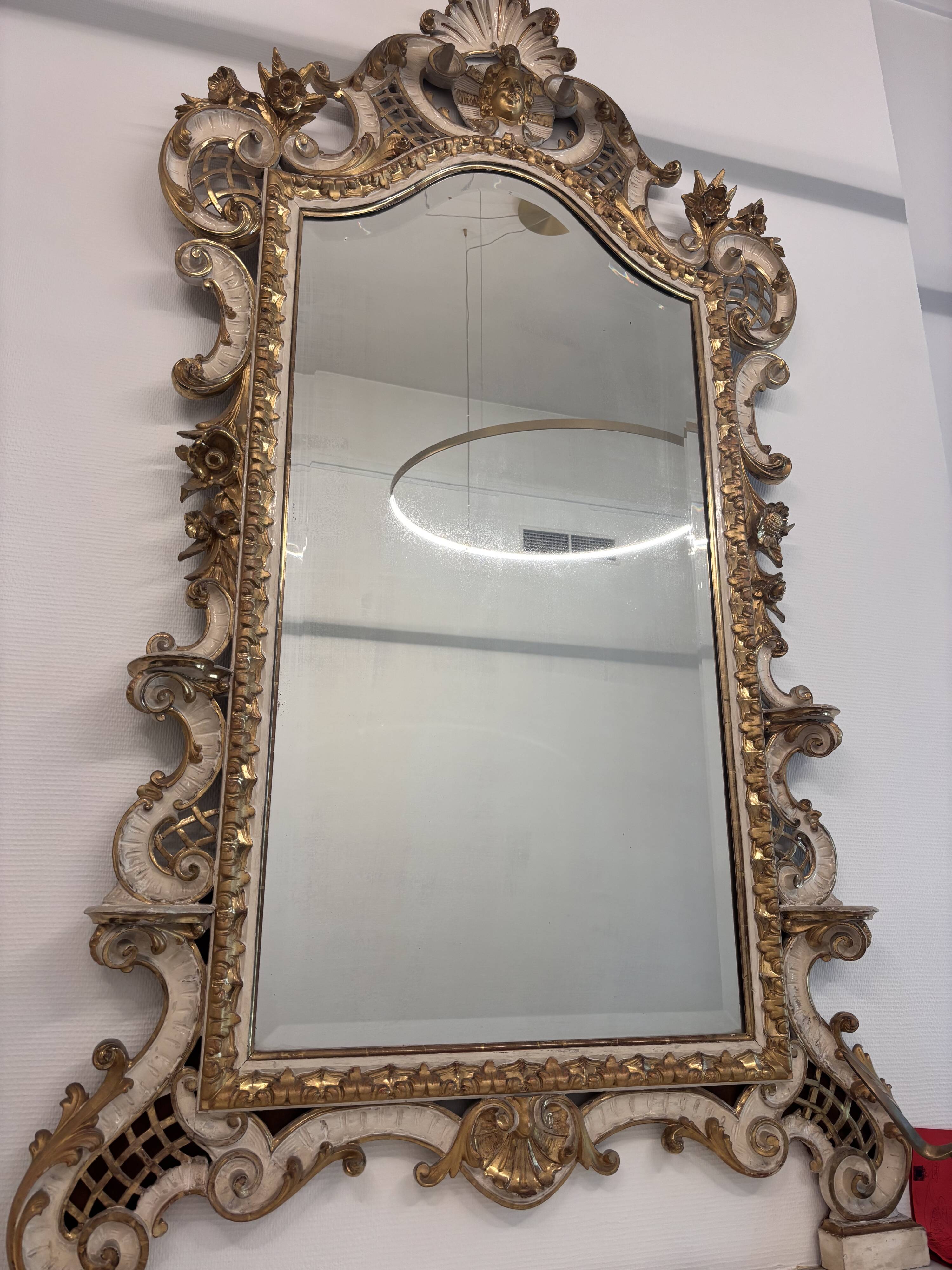 Superbe miroir baroque XXL – Pièce d’exception – Style vénitien
