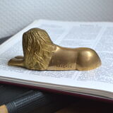 Brass lion paperweight