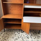 Teak veneer bookcase