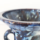 Vintage blue ceramic vase