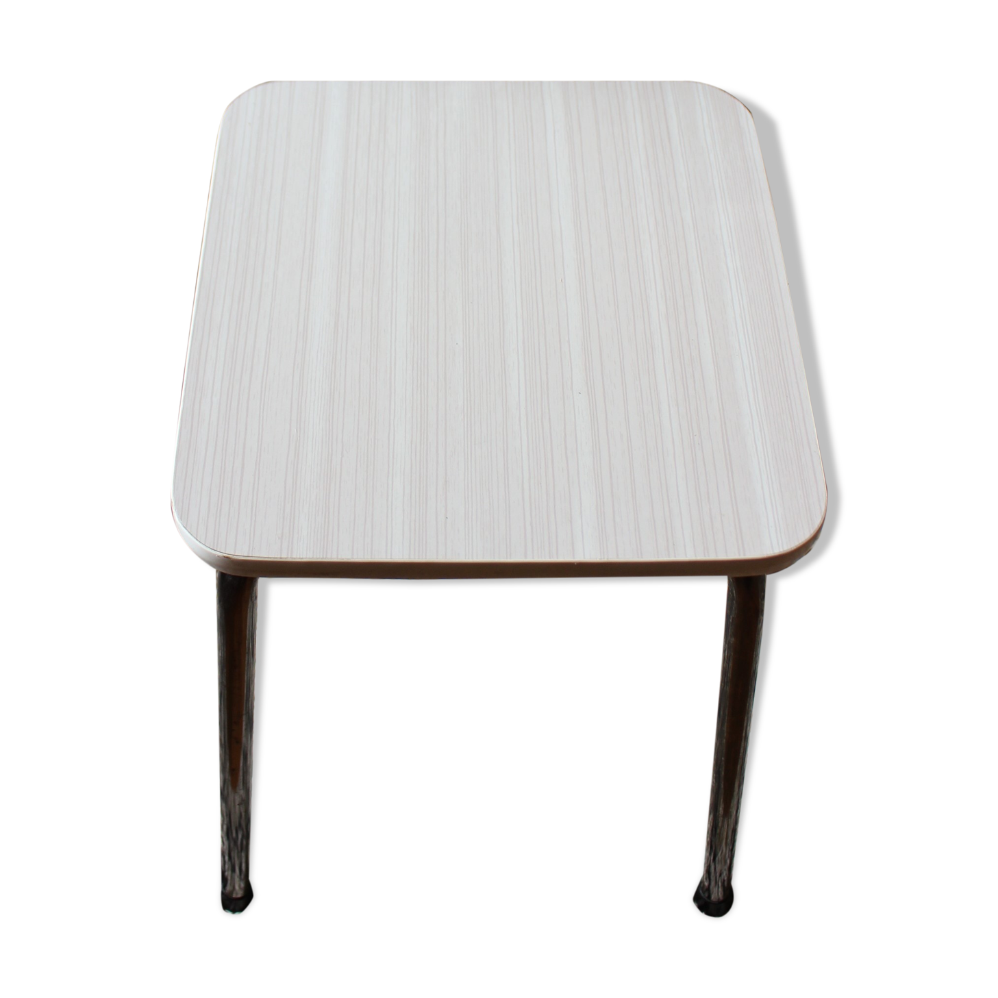 Stool formica light gray stripes