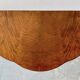 Table d'appoint demi-lune vintage avec garniture en laiton