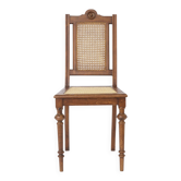 Antique Beechwood Chair with Cane Seat & Back, 1930s–1950s | Turned Wood