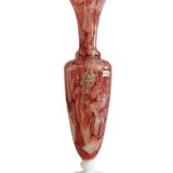 Rococo Revival Opaline Glass Vase by Stelvia, Hand-Blown, Italy, 1950s
