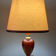 Le Dauphin house lamp in wood and brass from the 70s-80s