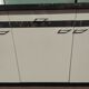 Buffet bahut de cuisine en formica marbre noir - vintage