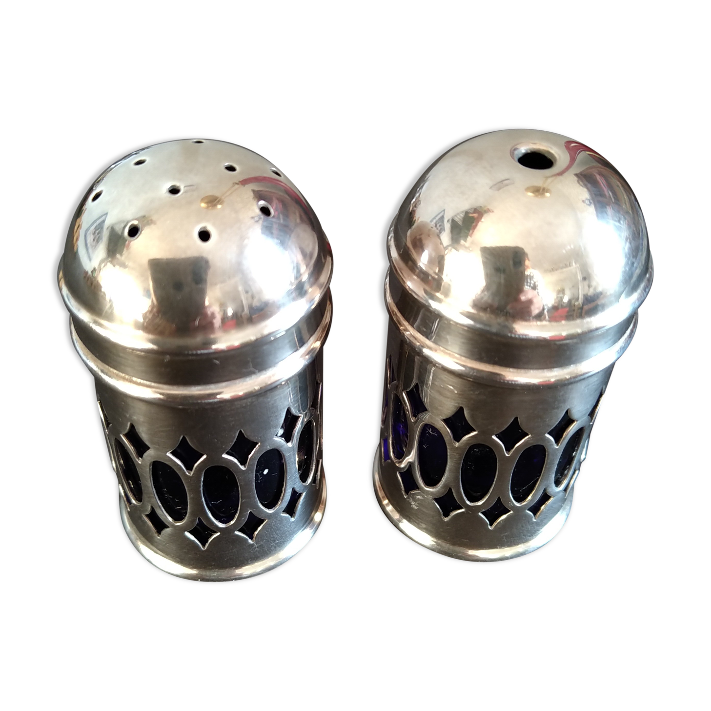 Silver metal pepper salt