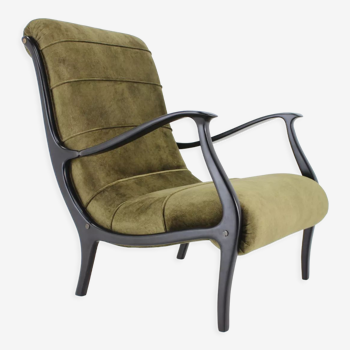 Fauteuil Ezio Longhi Bentwood des années 1950, Italie, restauré