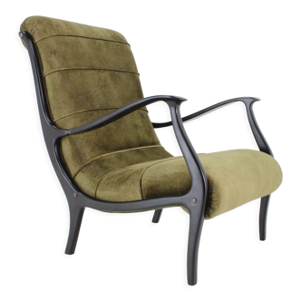 1950's Ezio Longhi Bentwood Armchair, Italy, Restored