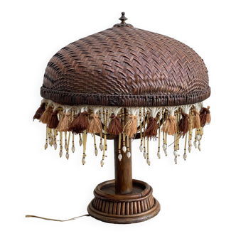 Vintage rattan lamp