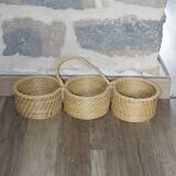 Wicker hanging pot cover