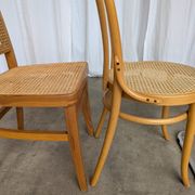 Set of 4 Mix & Match Dining Chairs with Cane Seat / Mid-Century Dining Furn