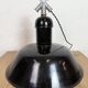 Black Enamel Industrial Pendant Lamp from AEG, 1930s
