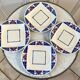Set of 4 flat plates Lunéville model Hossegor