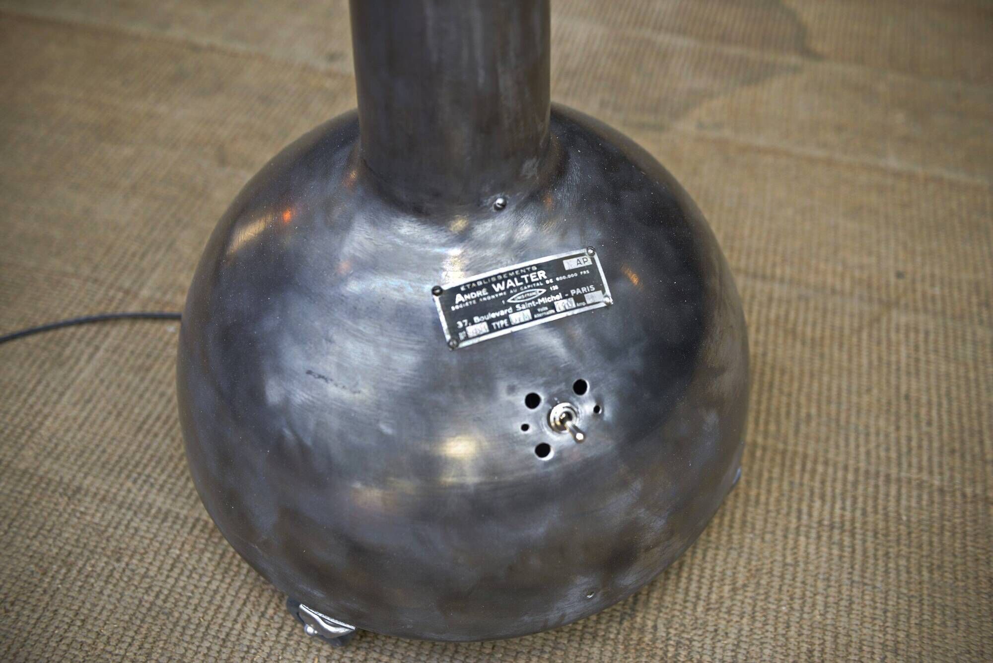 Industrial Adjustable Metal Workshop Spotlight Floor Lamp 1950