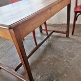 Table in raw oak, countryside.
