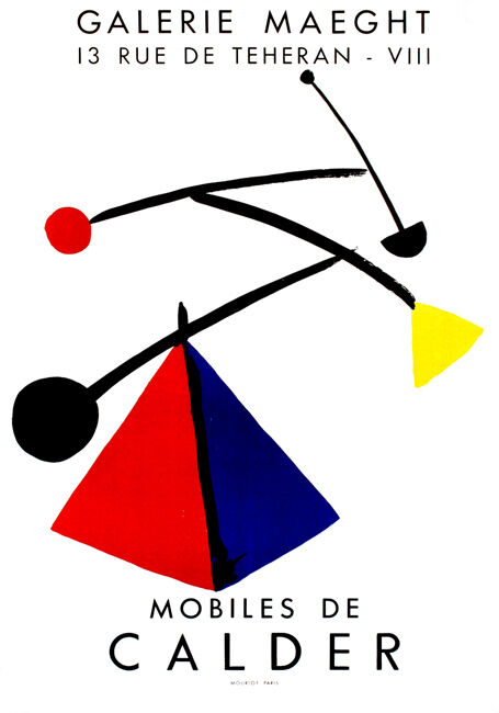 Lithographic poster "Calder's Mobiles" Maeght Gallery