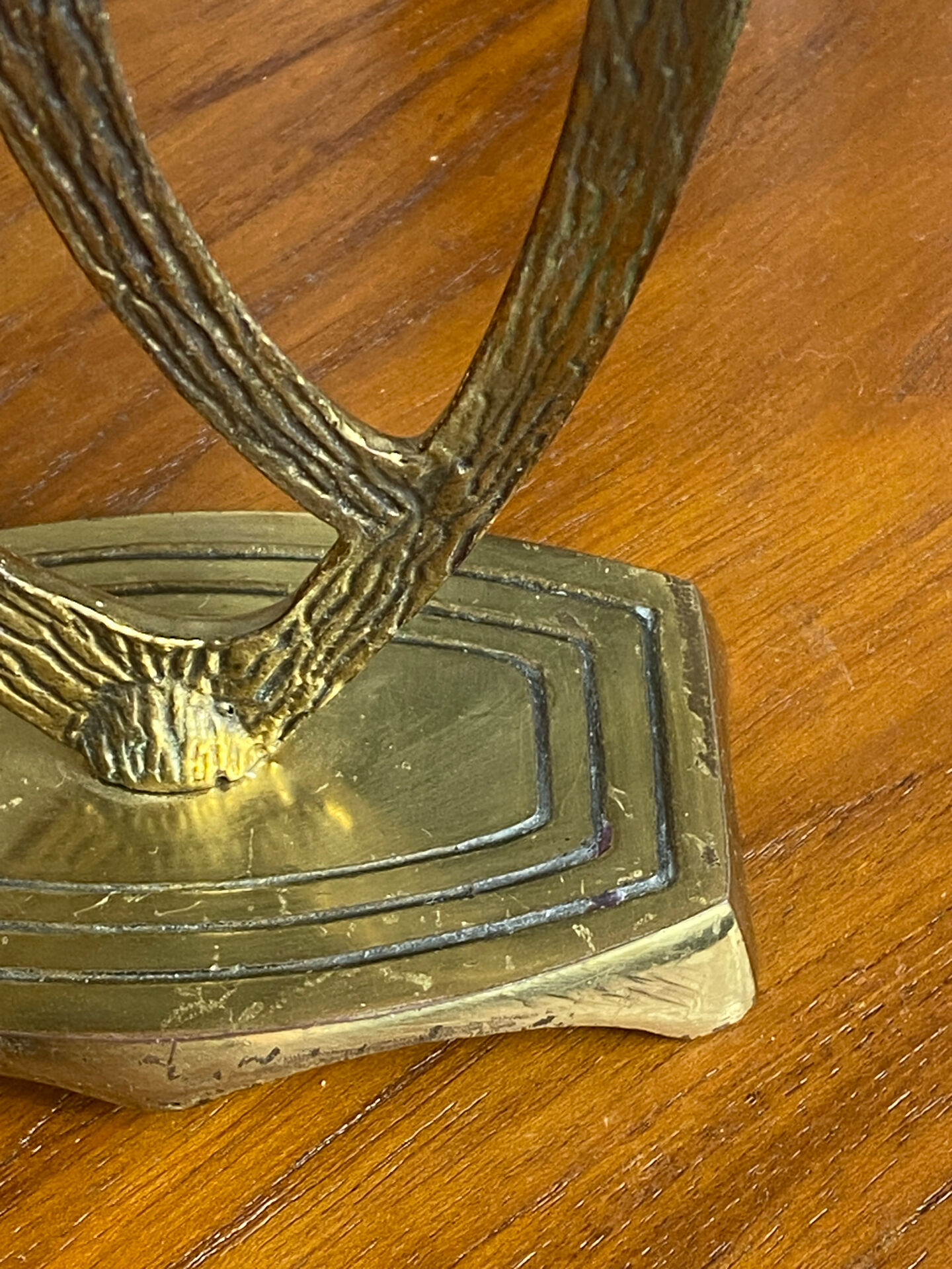Chandelier, brutalist menorah, Wainberg, in brass.