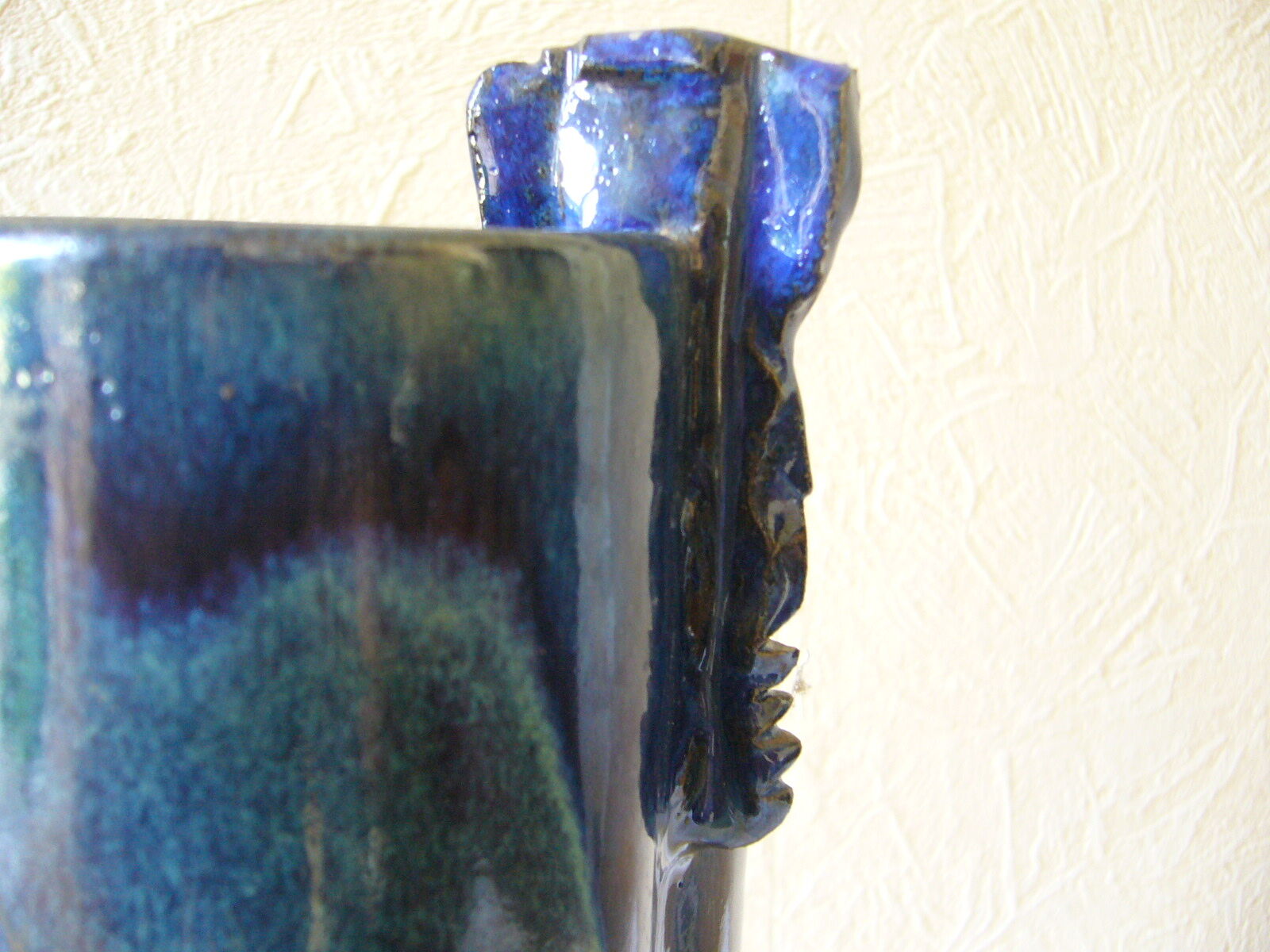 Vintage vase enamelled sandstone Jean Cacheleux