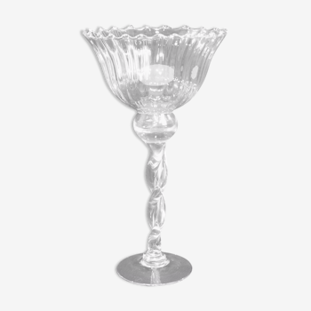 Standing cut/blown glass/vintage/chalice