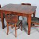 Art Deco Dining Set in Beech and Spruce, 1920s, Set of 5