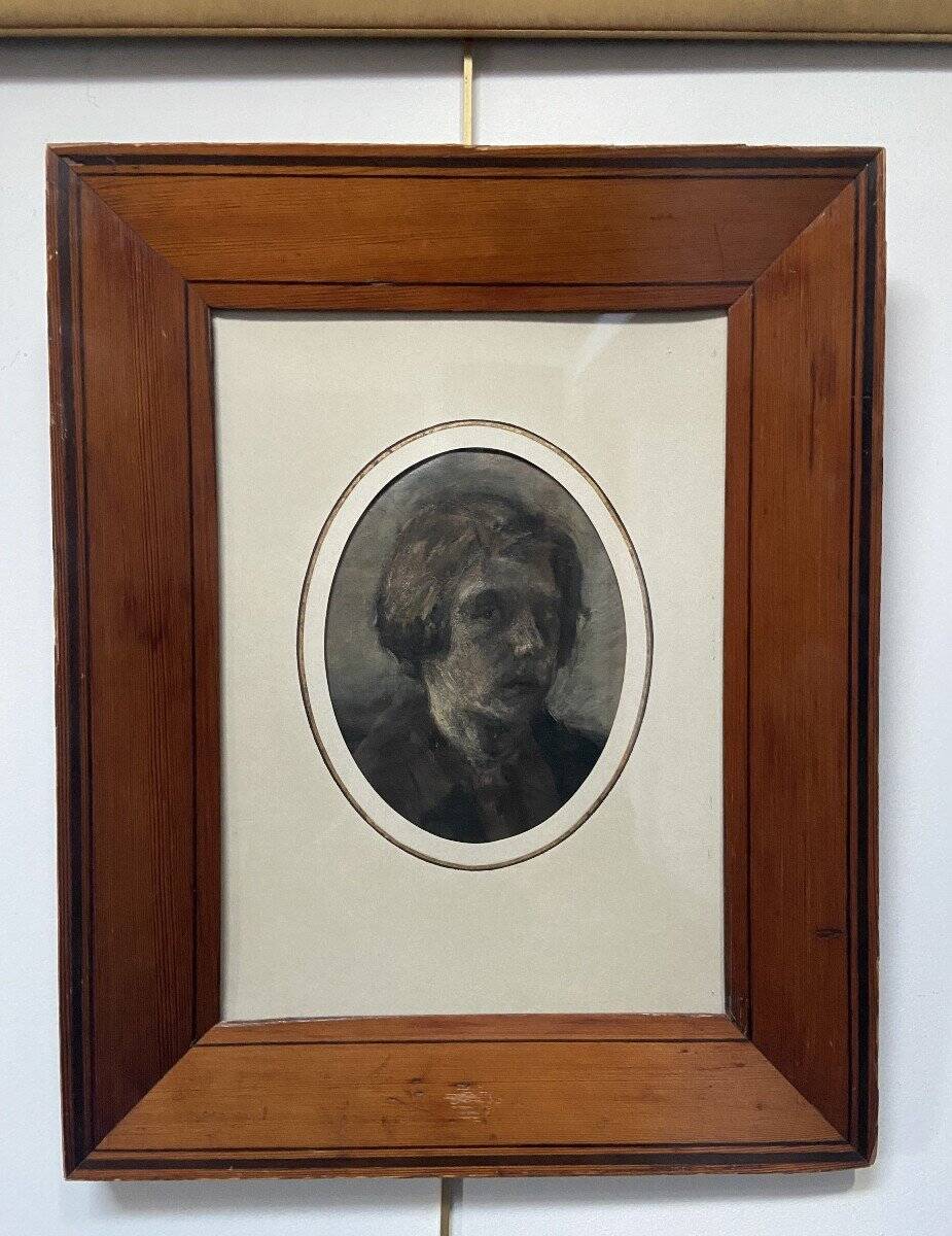French Romantic School, 19th century Portrait of a man, oil on paper