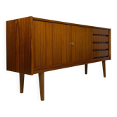 1960s Vintage Minimalistic German Walnut Sideboard Mid-Century