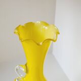 Petit vase verre soufflé jaune