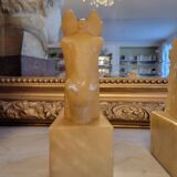 Pair of alabaster horse bookends