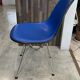 Eames Herman Miller DSR Eiffel blue skai vinyl fibreglass chair