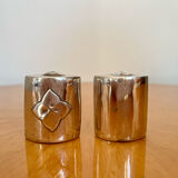 Vintage silver metal salt and pepper shaker