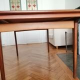 Teak table and 6 chairs, Scandinavian type, 1965